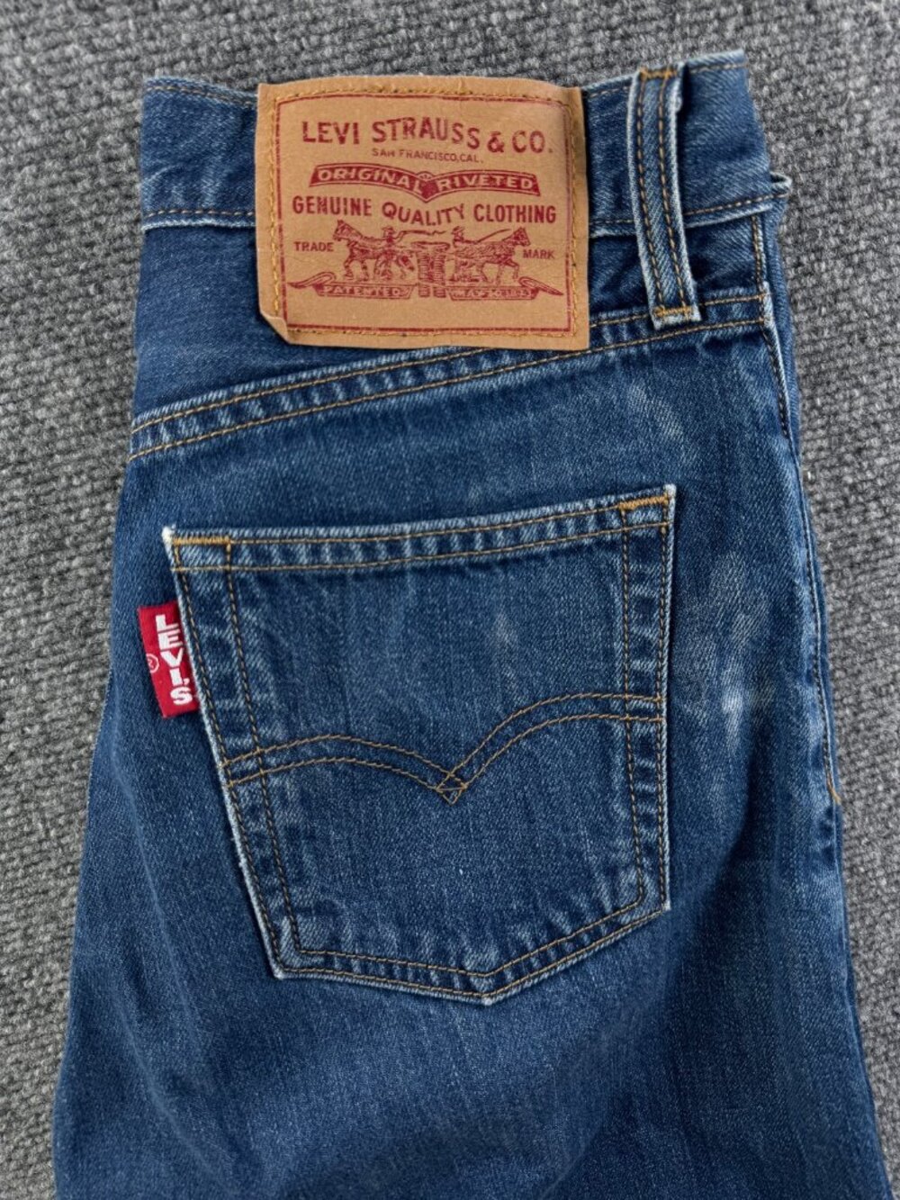 Levi’s Premium Hi-ball Denim Jeans Big E Red Tab Size 25 Cotton Ladies Capri
